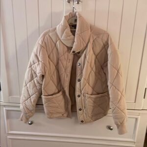 Target Cream Puffer Jacket Casual Style